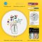 Flowers Embroidery Kit Including Video Step by Step Instructions Embroidery Hoop,Color Threads and Embroidery Scissors for Beginners-Handmade Needlepoint Kits for Adults Kids